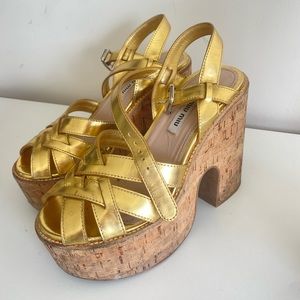 Muy Miu platform heels